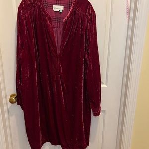 Anthropologie velvet dress EUC
